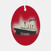 Titanic Red Christmas Ornament Aus Metall (Vorderseite links)