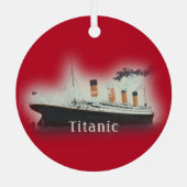 Titanic Red Christmas Ornament Aus Metall (Rückseite)