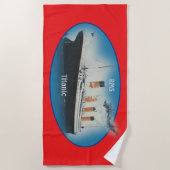 Titanic Red Maritime White Star Line Schiff Strandtuch (Vorderseite)