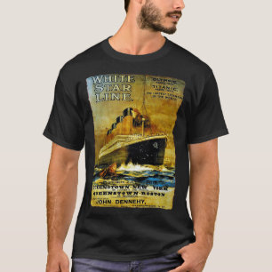 Titanic Sailing Ship Cruise Vintage Poster T-Shirt
