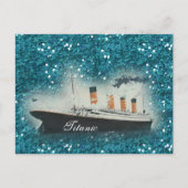 Titanic Sapphire Glitzer White Star Line Schiff Postkarte (Vorderseite)