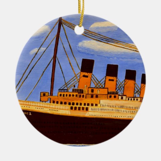 Titanic Schiff Keramik Ornament (Vorne)