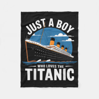 Titanic-Schiff Nur Ein Junge Der Die Titanic-Kreuz Fleecedecke