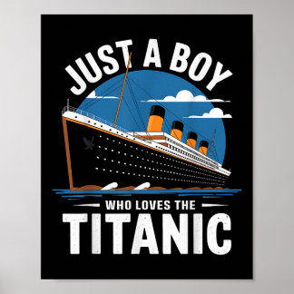 Titanic-Schiff Nur Ein Junge Der Die Titanic-Kreuz Poster
