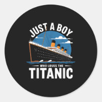 Titanic-Schiff Nur Ein Junge Der Die Titanic-Kreuz