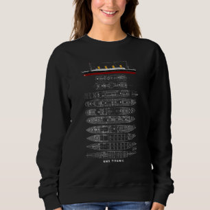 Titanic Schiffssektionsplan Atlantik Ozean Kreuzfa Sweatshirt