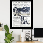 Titanic Series News of Sinking of Titanic Poster (Heimbüro)