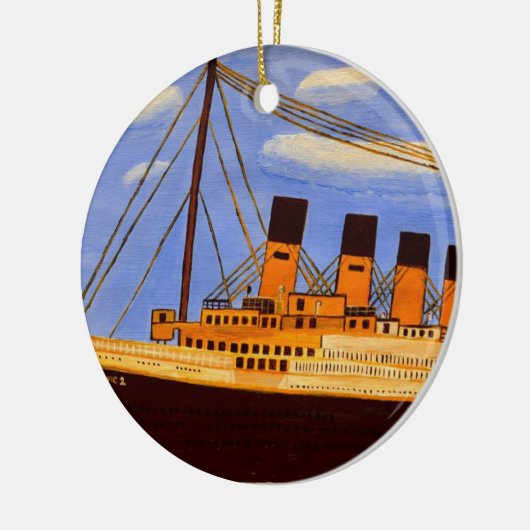 Titanic Ship  Keramik Ornament (Links)
