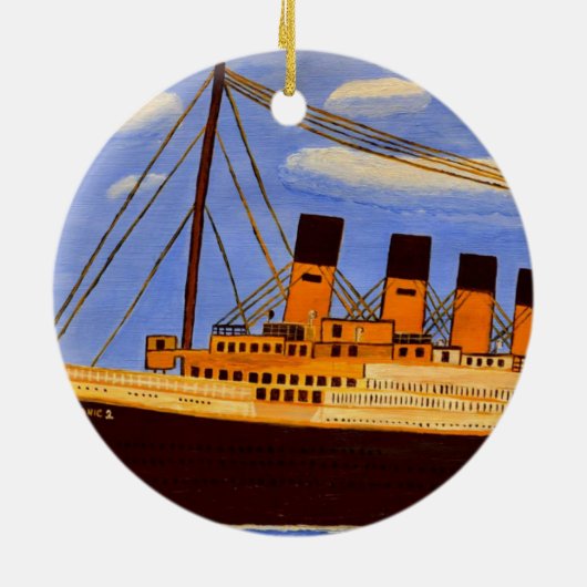 Titanic Ship Keramik Ornament (Hinten)
