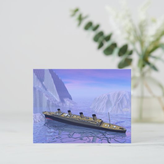 Titanic Shipping - 3D rendern Postkarte (Stehend Vorderseite)