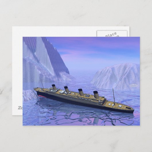 Titanic Shipping - 3D rendern Postkarte (Vorne/Hinten)