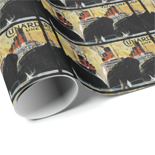 Titanic Ships in Port 1912 Geschenkpapier (Rolleneckpunkt)