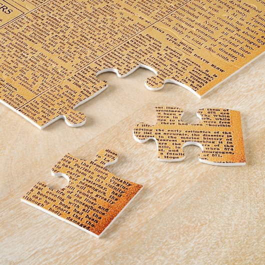 Titanic Sinks nach Kollision mit Iceberg C1912 Puzzle (Seite)