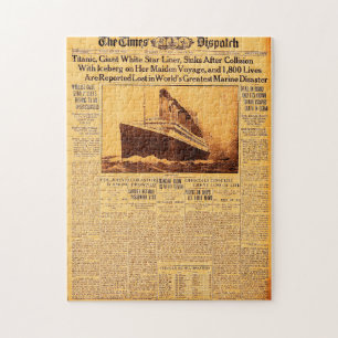 Titanic sinkt nach Kollision mit Eisberg C1912 Puzzle