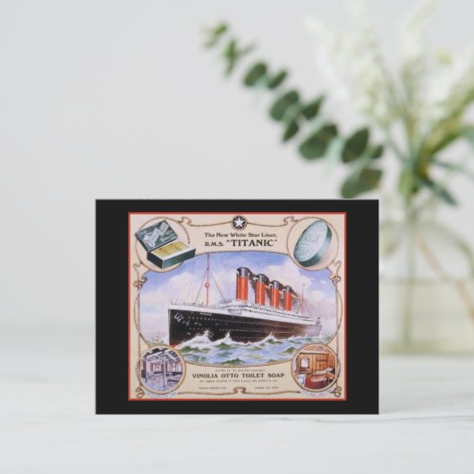 Titanic Soap Label Postkarte (Stehend Vorderseite)