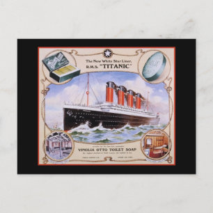 Titanic Soap Label Postkarte