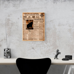Titanic soll gesunken sein Vintage-Zeitung  Poster