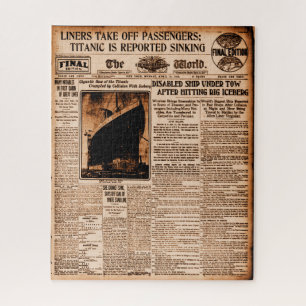 Titanic soll gesunken sein Welt Nachrichten 1912 Puzzle