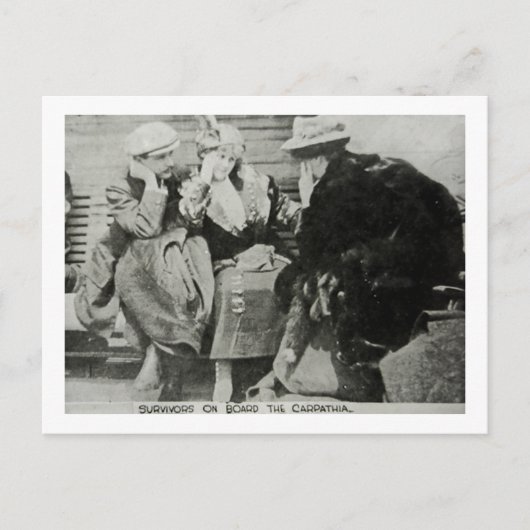 Titanic Survivors on the Carpathia Postkarte (Vorderseite)