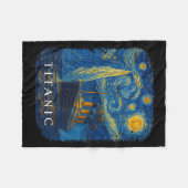 Titanic Van Gogh Starry Night Fleecedecke (Vorderseite (Horizontal))
