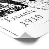 Titanic Vintag 1910 Poster (Ecke)