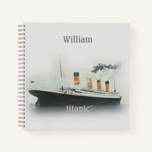 Titanic Vintag Iceberg Gray White Star Line Schiff Notizblock