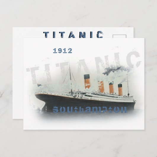 Titanic Vintager benutzerdefinierter Text Postkarte (Vorne/Hinten)