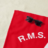 Titanic, White Star Line, 1. Klasse Passagier Strandtuch (Beispiel)