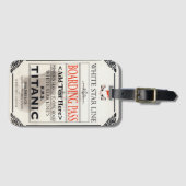 Titanic White Star Line Boarding Pass - Text hinzu Gepäckanhänger (Vorderseite (Horizontal))