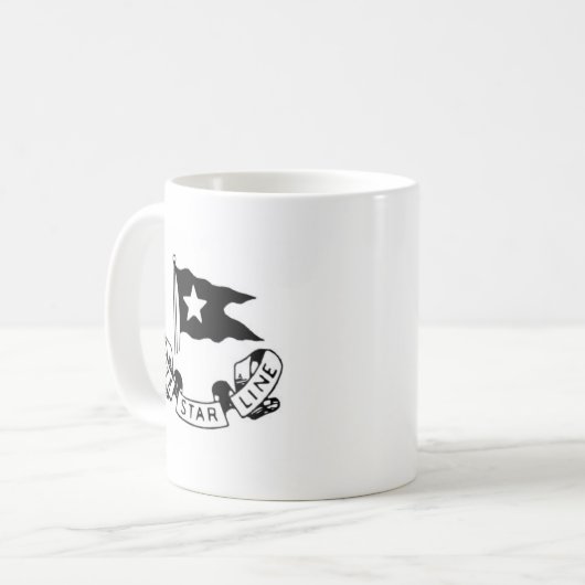 Titanic White Star Line Flag Kaffeetasse (Vorderseite Links)