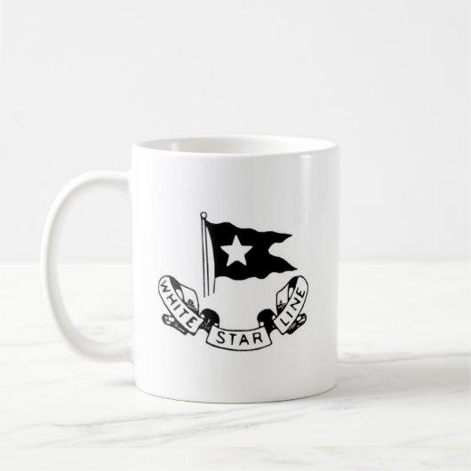 Titanic White Star Line Flag Kaffeetasse (Links)