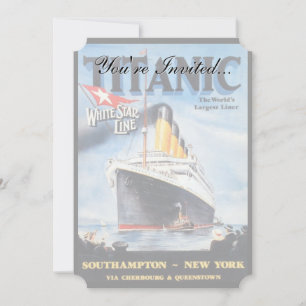 Titanic White Star Line - Größte Schiff der Welt Einladung
