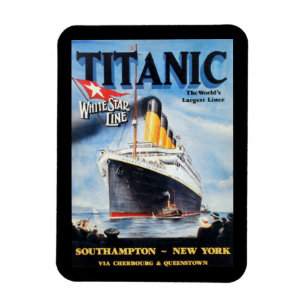 Titanic White Star Line - Größte Schiff der Welt Magnet