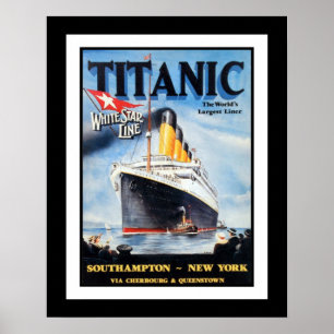 Titanic White Star Line - Größte Schiff der Welt Poster