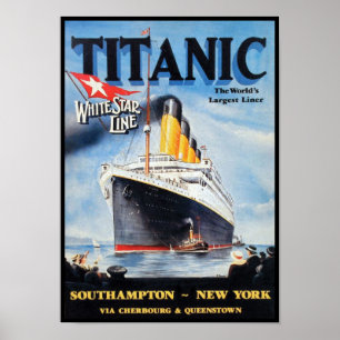 Titanic White Star Line - Größte Schiff der Welt Poster