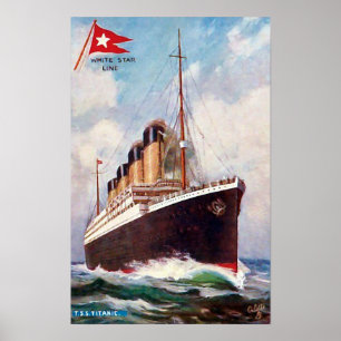 Titanic White Star Line Malerei Poster