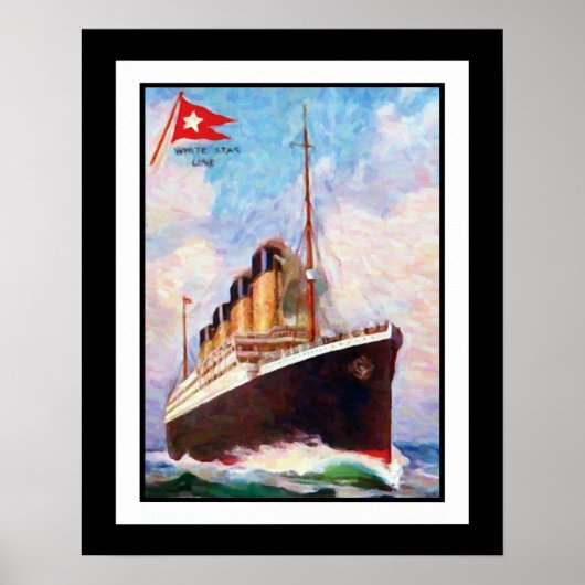 Titanic White Star Line Ölgemälde Poster (Vorne)
