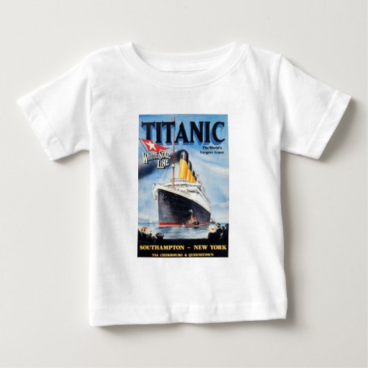 Titanic White Star Line - Weltgrößter Liner Baby T-shirt (Vorderseite)