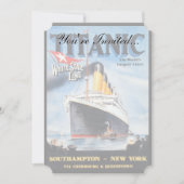 Titanic White Star Line - Weltgrößter Liner Einladung (Vorderseite)