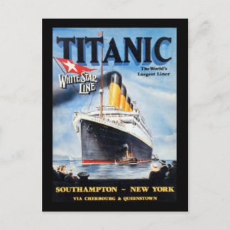 Titanic White Star Line - Weltgrößter Liner Postkarte