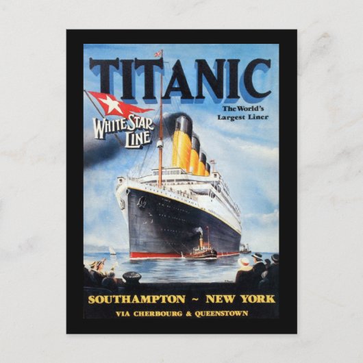 Titanic White Star Line - Weltgrößter Liner Postkarte (Vorderseite)