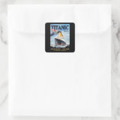Titanic White Star Line - Weltgrößter Liner Quadratischer Aufkleber (Tasche)