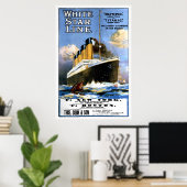 Titanic White Star Line Werbung Poster (Heimbüro)