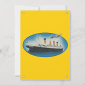 Titanic Yellow Birthday Einladung (Rückseite)