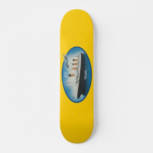 Titanic Yellow Maritime White Star Line Ship Skateboard (Vorne)
