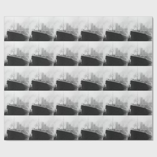 Titanisch im Dock in Southampton Geschenkpapier (Flach)