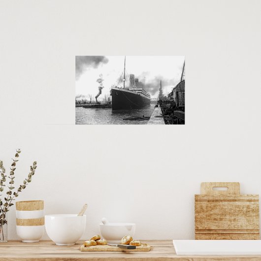 TITANISCH IN SOUTHAMPTON HARBOR POSTER (Küche)