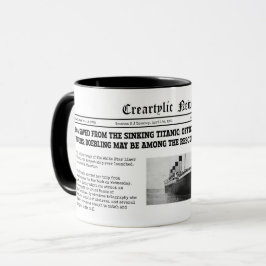 Titanische Nachrichten-Tasse Tasse