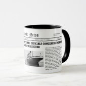 Titanische Nachrichten-Tasse Tasse (VorderseiteRechts)