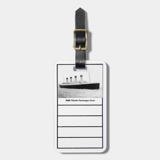 Titanische Passagier-Zwischenlage Effektivwerts Gepäckanhänger (Vorderseite vertikal)